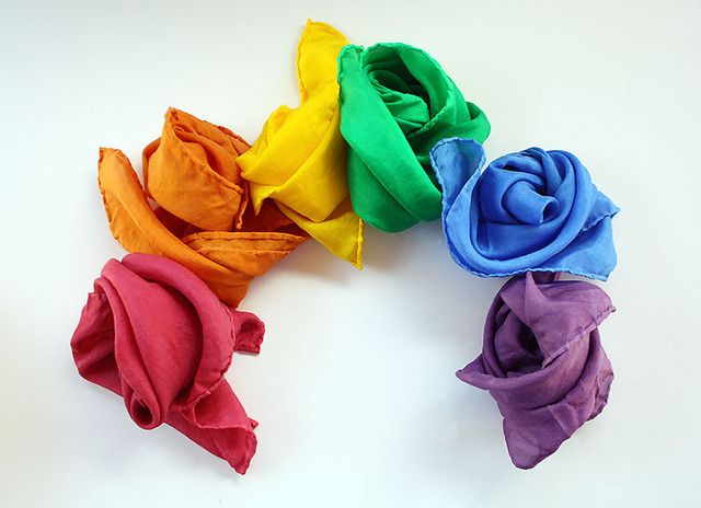 Rainbow Playsilks <br> Set of 6 Rainbow Playsilks <br> Set of 6
