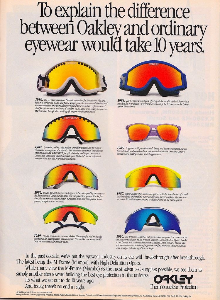 all oakley models ever made