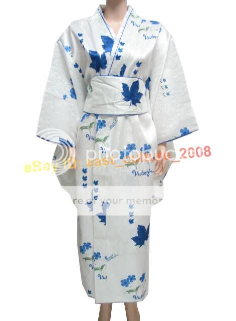 Japanese Maple Leaf Kimono Dress Robe One Size WKD 07  